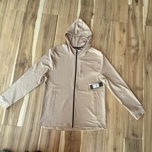 LEG3ND DISCOVERY Mens Beige Full Zip‎ Hoodie Jacket Athletic XL